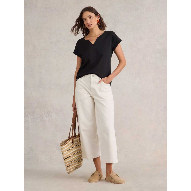 White Stuff Nelly Notch Neck Tee image number 3